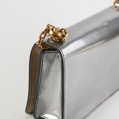 Dior J'Adior Metallic Silver Patent Leather Medium