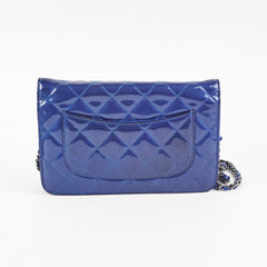 Chanel Wallet On Chain WOC Patent Blue