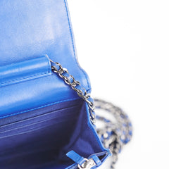 Chanel Wallet On Chain WOC Patent Blue