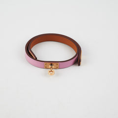 Hermes Kelly Double Tour Bracelet Mauve