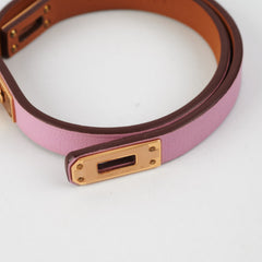 Hermes Kelly Double Tour Bracelet Mauve