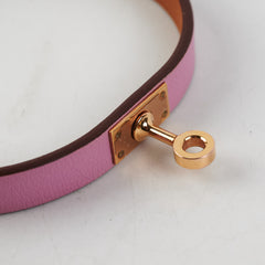 Hermes Kelly Double Tour Bracelet Mauve