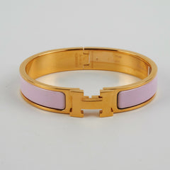 ITEM 12 - Hermes GM Clic Clac H Bracelet Rose Dragee