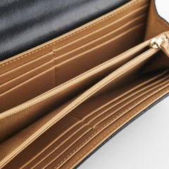 Chanel Pearl Black Long Wallet On Chain WOC