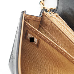 Chanel Pearl Black Long Wallet On Chain WOC