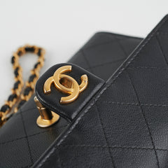 Chanel Pearl Black Long Wallet On Chain WOC