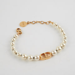Christian Dior CD Pearl Bracelet Costume Jewellery