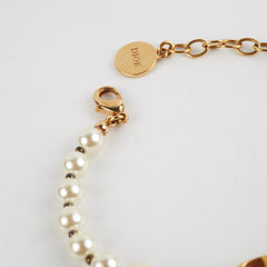 Christian Dior CD Pearl Bracelet Costume Jewellery