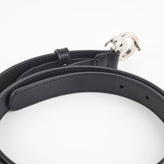 Gucci Silver/Black Belt Size 85cm