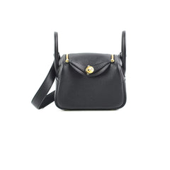 Hermes Mini Lindy Clemence Noir- Z stamp hold AL