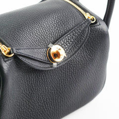 Hermes Mini Lindy Clemence Noir- Z stamp hold AL