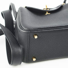 Hermes Mini Lindy Clemence Noir- Z stamp hold AL