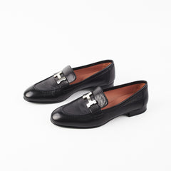 Hermes Loafers Shoes Black