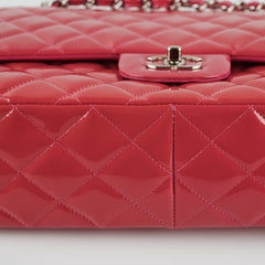 Chanel Classic Jumbo Pink Patent Flap