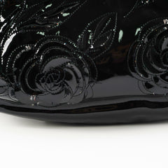 Chanel Camelia Patent Leather Tote Bag Black