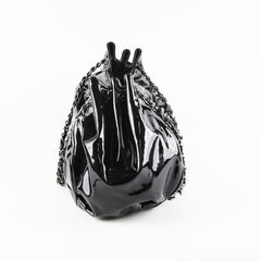 Chanel Camelia Patent Leather Tote Bag Black