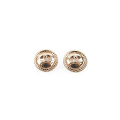 Chanel Round cc Logo Earrings