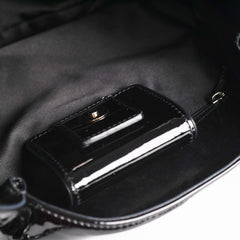 Chanel Camelia Patent Leather Tote Bag Black