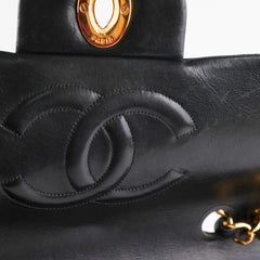 Chanel Maxi Jumbo Vintage Black 24K Gold
