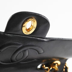 Chanel Maxi Jumbo Vintage Black 24K Gold