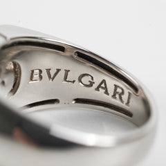 Bvlgari 18k White Gold Parentesi Ring Size 52