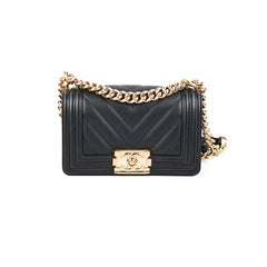 Chanel Small Boy Caviar Black