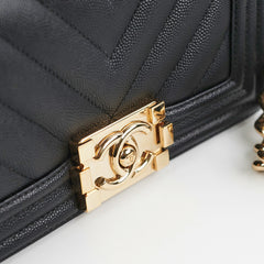 Chanel Small Boy Caviar Black