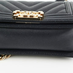 Chanel Small Boy Caviar Black