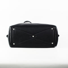 Hermes Victoria 35 Leather Handbag Black - O Square Stamp