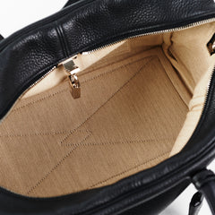Hermes Victoria 35 Leather Handbag Black - O Square Stamp