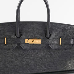 Hermes Birkin 35 Black Stamp A Square (1997)