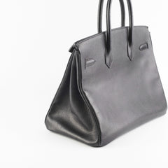 Hermes Birkin 35 Black Stamp A Square (1997)