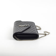 Saint Laurent Envelope Black Wallet On Chain WOC