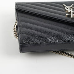Saint Laurent Envelope Black Wallet On Chain WOC