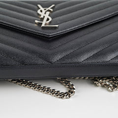 Saint Laurent Envelope Black Wallet On Chain WOC