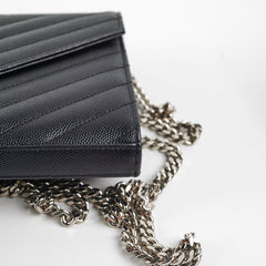 Saint Laurent Envelope Black Wallet On Chain WOC