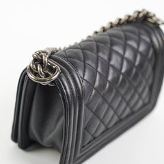 Chanel Small Boy Black Lambskin - Series 19