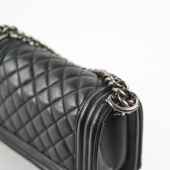 Chanel Small Boy Black Lambskin - Series 19