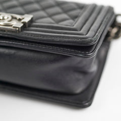 Chanel Small Boy Black Lambskin - Series 19