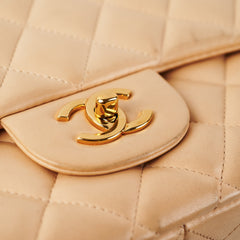 Chanel Single Flap Jumbo Lambskin Beige
