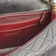 Chanel Vintage Small Diana Lambskin Black - Series 3