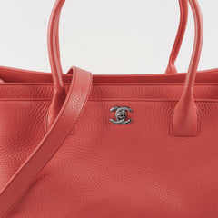 Chanel Medium Cerf Tote Coral Pink Calfskin