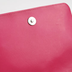 Chanel Lambskin Leather Kiss-Lock Pocket Crossbody Bag Pink