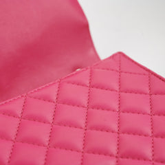 Chanel Lambskin Leather Kiss-Lock Pocket Crossbody Bag Pink