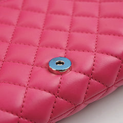 Chanel Lambskin Leather Kiss-Lock Pocket Crossbody Bag Pink