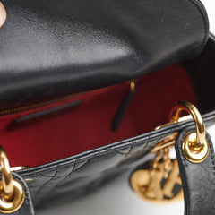 Christian Dior Mini Lady Dior Lambskin Black
