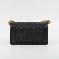 ITEM 32 - Chanel Quilted Old Medium Boy Black