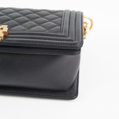 ITEM 32 - Chanel Quilted Old Medium Boy Black