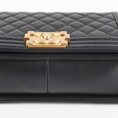 ITEM 32 - Chanel Quilted Old Medium Boy Black