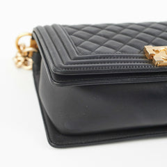 ITEM 32 - Chanel Quilted Old Medium Boy Black